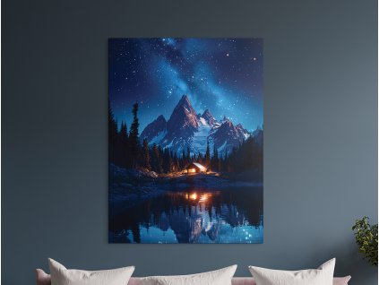 Obraz Chata pod horami (Formato del quadro A1, Colore della cornice Senza cornice, Finitura 3D)