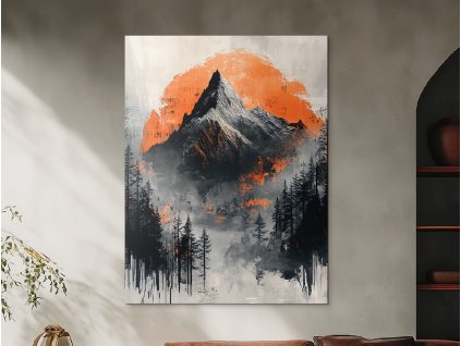 Obraz Horské svitanie (Formato del quadro A1, Colore della cornice Senza cornice, Finitura 3D)