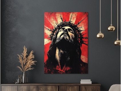 Obraz Kristus v tichu utrpenia (Formato del quadro A1, Colore della cornice Senza cornice, Finitura 3D)