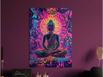 Farebný obraz Budha (Formato del quadro A1, Colore della cornice Senza cornice, Finitura 3D)