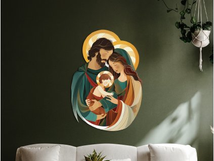 Obraz Objatie Svätej rodiny (Dimensioni del quadro 110 x 76,5 cm, Finitura 3D)