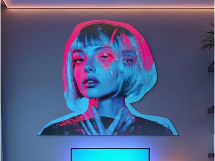 Obraz Neonová myseľ (Dimensioni del quadro 81 x 100 cm, Finitura 3D)