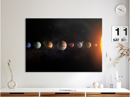 Obraz Planéty Slnečnej sústavy (Formato del quadro A1, Colore della cornice Senza cornice, Finitura 3D)