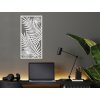 Obraz z dreva Palmové listy (Dimensioni del quadro 89 x 45 cm, Colore del quadro Antracite)