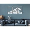 3-dielny obraz Vlny (Dimensioni del quadro 66 x 133 cm, Colore del quadro Antracite)