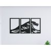 3-dielny obraz Vlny (Dimensioni del quadro 66 x 133 cm, Colore del quadro Antracite)