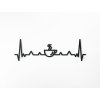 Drevená dekorácia Káva s EKG (Dimensioni del quadro 27 x 89 cm, Colore del quadro Antracite)