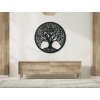 Drevený obraz Strom života Jednota a spojenie (Dimensioni del quadro 65 x 65 cm, Colore del quadro Antracite)