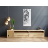 Drevený obraz Striehnuci tiger (Dimensioni del quadro 89 x 40 cm, Colore del quadro Antracite)