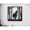 Drevený obraz na stenu Kôň v lese (Dimensioni del quadro 65 x 65 cm, Colore del quadro Antracite)
