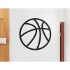 Drevená nálepka Basketbalová lopta (Dimensioni del quadro 65 x 65 cm, Colore del quadro Antracite)