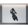 Drevená nálepka na stenu Cyklista (Dimensioni del quadro 89 x 53 cm, Colore del quadro Antracite)