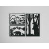 3-dielny obraz Medvedí triptych (Dimensioni del quadro 67,5 x 89 cm, Colore del quadro Antracite)