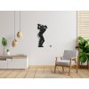 Drevená nálepka na stenu Golfista (Dimensioni del quadro 89 x 51,5 cm, Colore del quadro Antracite)