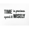 Citát na stenu Time is precious (Dimensioni del quadro 37 x 82 cm, Colore del quadro Antracite)