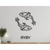 Nálepka na stenu znamenie Ryby (Dimensioni del quadro 101 x 75,5 cm, Colore del quadro Antracite)