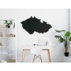 Mapa ČR na stenu (Dimensioni del quadro 75,5 x 133 cm, Colore del quadro Antracite)