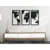 Viacdielny obraz mapa sveta (Dimensioni del quadro 89 x 158 cm, Colore del quadro Antracite)