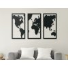 Viacdielny obraz mapa sveta (Dimensioni del quadro 89 x 158 cm, Colore del quadro Antracite)