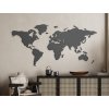 Mapa sveta na stenu (Dimensioni del quadro 85,5 x 174 cm, Colore del quadro Antracite)