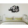 Cornice da parete I love you (Colore del quadro Grigio)