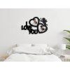 Cornice da parete I love you (Colore del quadro Grigio)