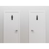 Nálepka toalety - označenie WC pánske/dámske (Dimensioni del quadro 11 x 3 cm, Colore del quadro Antracite)