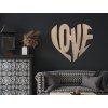 Drevený nápis Love v srdci (Dimensioni del quadro 89 x 97,5 cm, Colore del quadro Antracite)