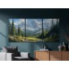 Trojdielny farebný obraz Údolie hôr (Formato del quadro A1, Colore della cornice Senza cornice, Finitura 3D)