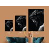 Čiernobiely obraz Trpiaci Spasiteľ (Formato del quadro A1, Colore della cornice Senza cornice, Finitura 3D)