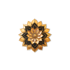 Mandala floreale Tocco d’oro (Dimensioni del quadro 33,5 x 33 cm, Finitura Opaco)