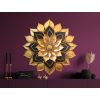 Mandala floreale Tocco d’oro (Dimensioni del quadro 33,5 x 33 cm, Finitura Opaco)