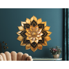 Mandala floreale Tocco d’oro (Dimensioni del quadro 33,5 x 33 cm, Finitura Opaco)