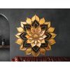 Mandala floreale Tocco d’oro (Dimensioni del quadro 33,5 x 33 cm, Finitura Opaco)
