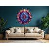 Mandala floreale Saggezza viola (Dimensioni del quadro 33,5 x 33 cm, Finitura Opaco)