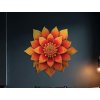 Kvetinová mandala Oheň večera (Dimensioni del quadro 85 x 89 cm, Finitura 3D)