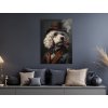 Moderný obraz Pudlík v klobúku (Formato del quadro A1, Colore della cornice Senza cornice, Finitura 3D)