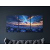 Trojdielny obraz Pod hviezdnou oblohou (Formato del quadro A1, Colore della cornice Senza cornice, Finitura 3D)