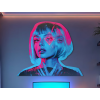Quadro Mente al neon (Dimensioni del quadro 34 x 42 cm, Finitura Opaco)