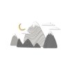 Detská nástenná dekorácia Sivé vrcholky (Dimensioni del quadro 108,5 x 200 cm, Finitura 3D)