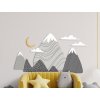 Detská nástenná dekorácia Sivé vrcholky (Dimensioni del quadro 108,5 x 200 cm, Finitura 3D)