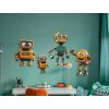 4-dielna nálepka do detskej izby Roboti (Dimensioni del quadro 89 x 181,5 cm, Finitura 3D)