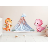 Decorazione Amici Dinosauri (Dimensioni del quadro 56 x 124 cm, Finitura Opaco)