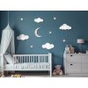 Sada detských dekorácií Oblačná noc (Dimensioni del quadro 66 x 156 cm, Finitura 3D)
