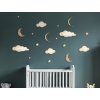 Detská dekorácia na stenu Mesiačiky (Dimensioni del quadro 115 x 190 cm, Finitura 3D)