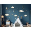 Detská dekorácia na stenu Mesiačiky (Dimensioni del quadro 115 x 190 cm, Finitura 3D)