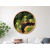 Okrúhly machový obraz Zelený nádych (UV tlač) (Dimensioni del quadro 89 x 89 cm, Finitura 3D)