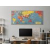 Vojnová mapa sveta 1944 (Dimensioni del quadro 39,5 x 90 cm, Finitura 3D)