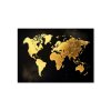 Zlatá mapa sveta (Formato del quadro A1, Colore della cornice Senza cornice, Finitura 3D)