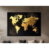 Zlatá mapa sveta (Formato del quadro A1, Colore della cornice Senza cornice, Finitura 3D)